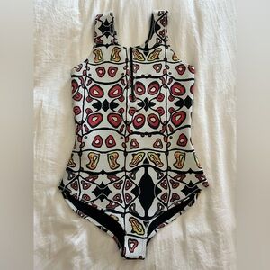Patterned One Piece Swimsuit
